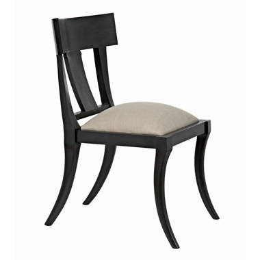 Noir Athena Fabric Slat Back Side Chair Wayfair